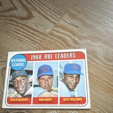 Topps 1969 Billy Williams Ron Santo Willie McCovey #4 League Leaders