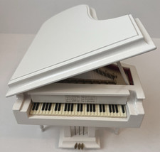 Vintage Sankyo Music Box White Grand Piano Beethoven's:   Fur Elise  With Case
