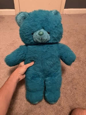 Vintage Fairview Blue Nose Teddy Bear Plush 15   Blue Ears Feet Toy HTF Color