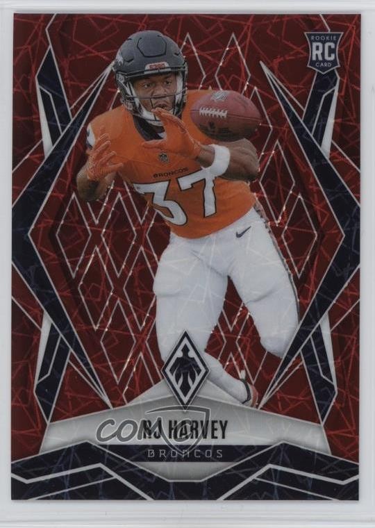 2025 Panini Phoenix Rookies Red Lazer 113/199 RJ Harvey #176 y0y