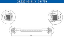 BREMSSCHLAUCH FÜR SEAT IBIZA III (6L1) - ATE 24.5201-0141.3