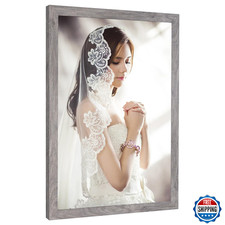 JDZIVTOP 15x19 Picture Poster Frame, Rustic Gray 19 x15inch Frame, Natural 15x19