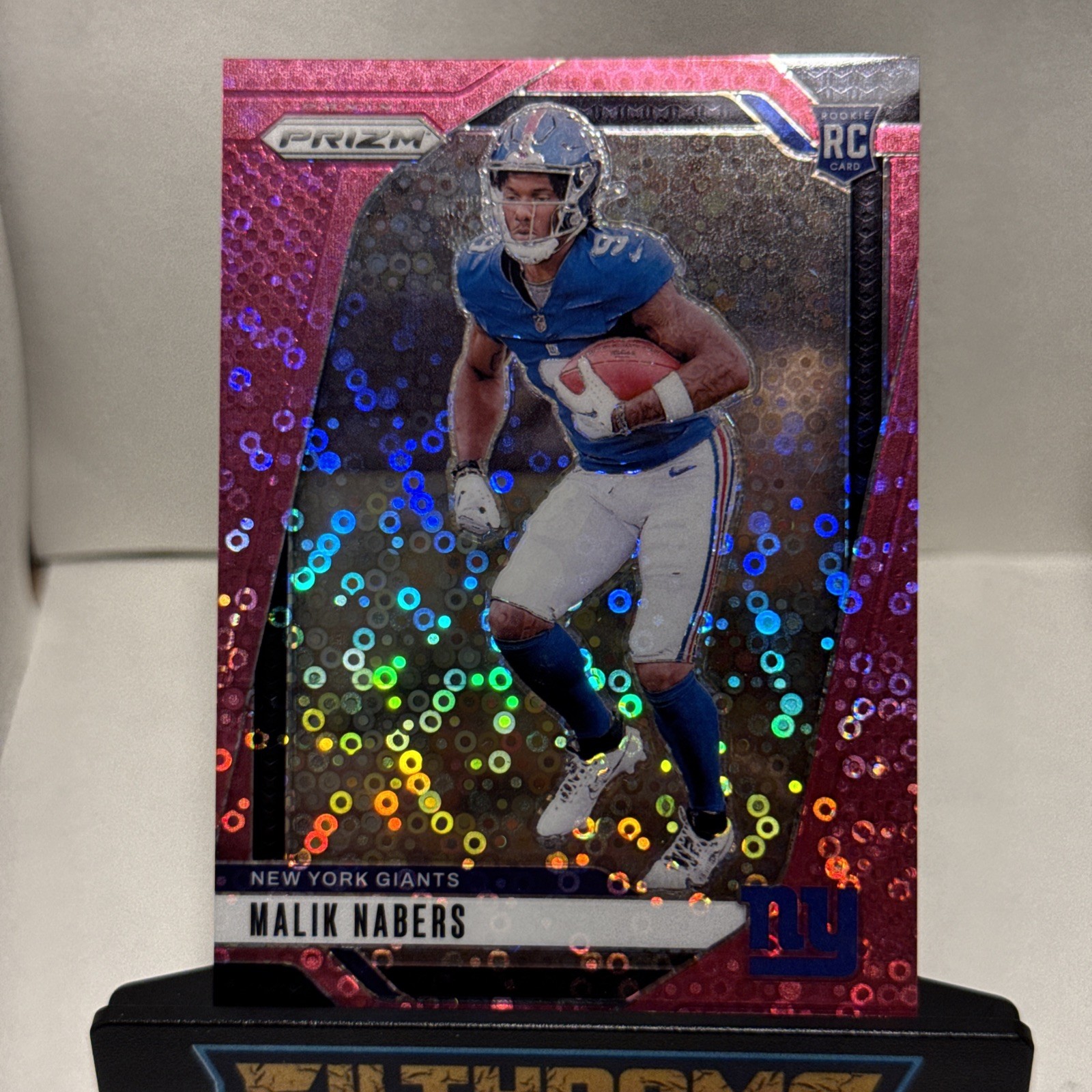 2024 Panini Prizm - Rookies Malik Nabers #370 Pink No Huddle Prizm /25 (RC)