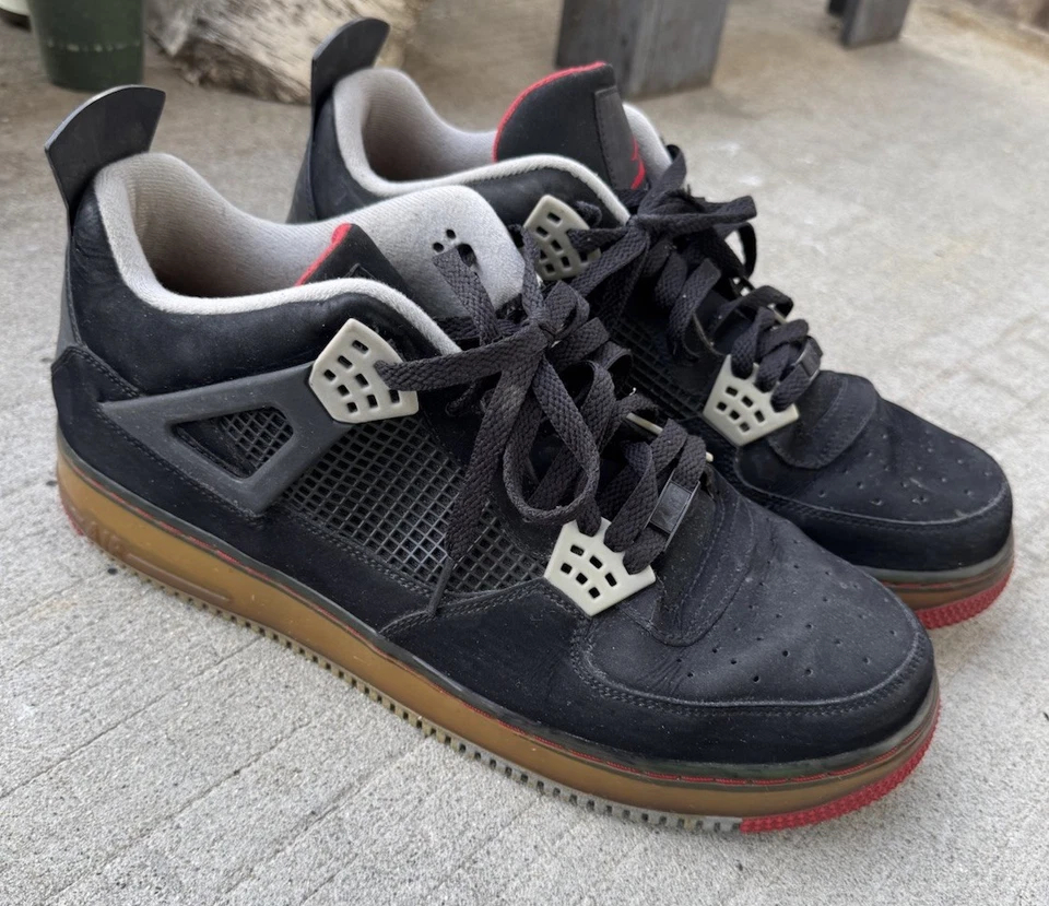 Jordan Fusion 4 Bred Black 364342-061 Mens 13 2009 Dmg - Image 2 of 4