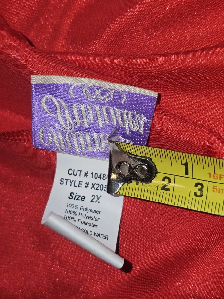 Lencería Babydoll Vintage Intimate Attitudes Satén Encaje Transparente Roja Para Mujer Talla 2X Foto 3 de 4