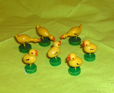 Alte Osterschmuck - Küken u. Gänseschar - Erzgebirge um 1950