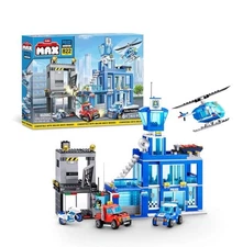 ZURU MAX Adventure Police Headquarters Playset (822 Pieces) Building Bricks NEW