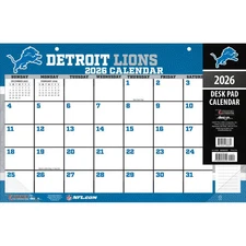Turner Licensing,  NFL Detroit Lions 2026 Small Desk Pad