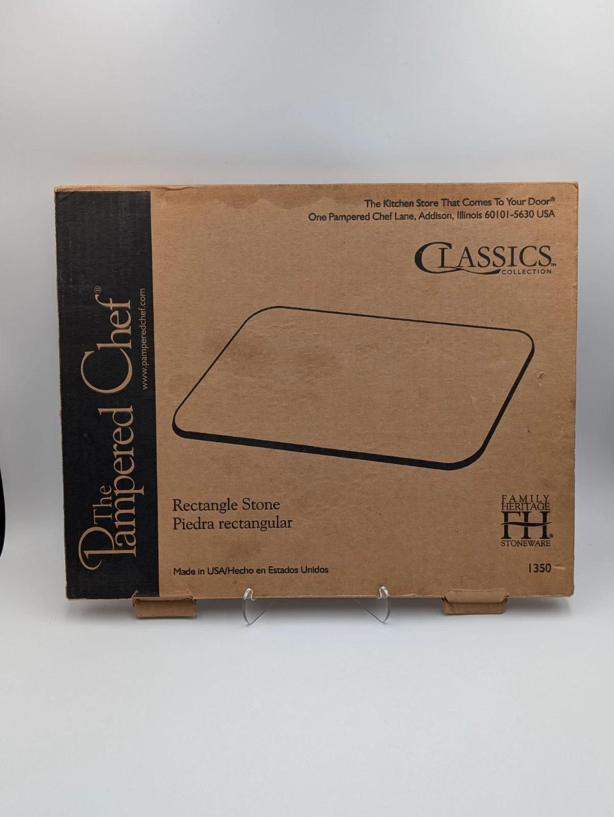 The Pampered Chef Family Heritage Collection 12x15 Rectangle Baking Stone 1350