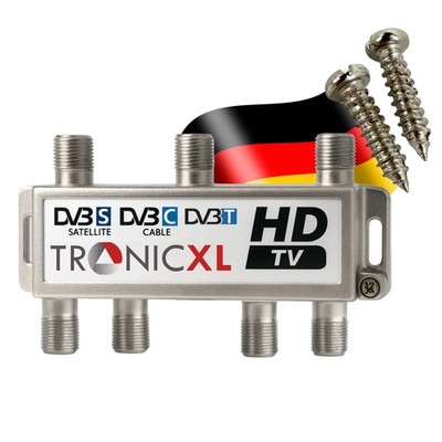 Antennenverteiler 6fach 6-fach TV SAT Splitter Digital Weiche DVB-C DVB-T2 Sat