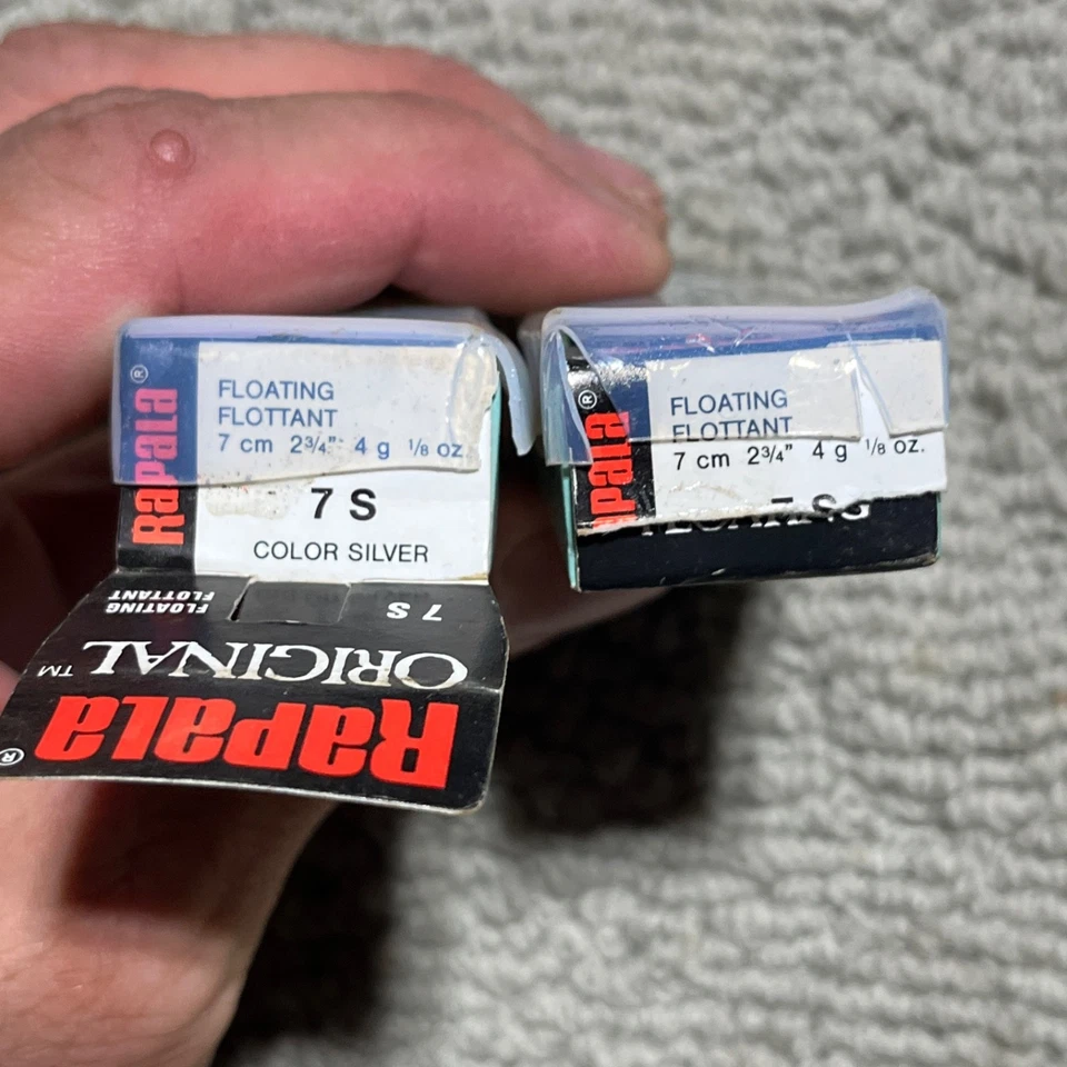 Señuelo de pesca flotante original Rapala F-7S 7 cm 2,7 pulgadas 4 g 1/8 oz plateado - juego de 2 Foto 4 de 4
