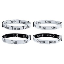 4 Pcs Bed Sheet Organizer Bands 350x40mm, White (FULL,KING,QUEEN,TWIN)