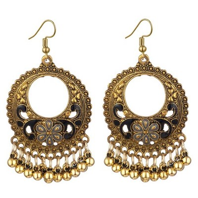 Vintage Boho Statement Drop Dangle Earrings for Women Bohemian Ethnic Handm - 03