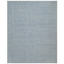 12' x 15' Blue Modern Plain Decor Box Design Loomed Knotted Wool XL Rug R91778