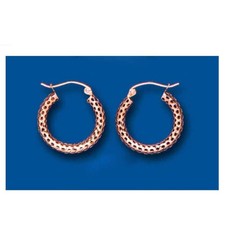 Hoop Earrings Rose Gold Creole Red Gold 18mm