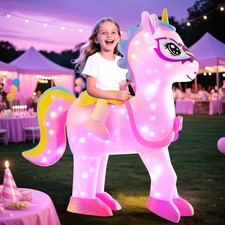 Inflatable Unicorns Costume for Kids Riding on Unicorns Blows Up Costumes for...