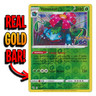 VENUSAUR Pokemon GO Reverse Holo #3 | 99.99% Pure 1/4 gr GOLD BAR in Card!