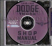 1938 Dodge Pickup And Truck Repair Shop Manual On Cd 38 Service