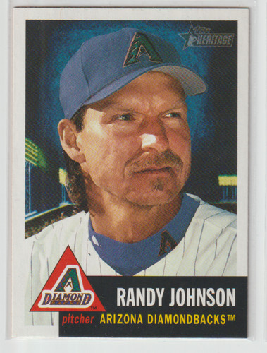 Randy Johnson [Night Background] #10 2002 Topps Heritage card
