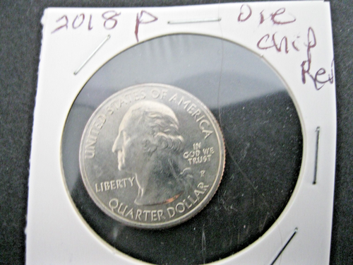 2018 P BLOCK ISLAND WASHINGTON 25c -REV DIE CHIP/BREAK BEAUTIFUL UNCIRC MINT ! - Picture 5 of 5