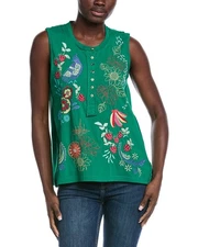 Johnny Was Raw Detail Henley Tank Women's