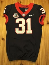 2022 UGA Georgia Bulldogs Team Issue Used Nike Football Jersey William Poole III