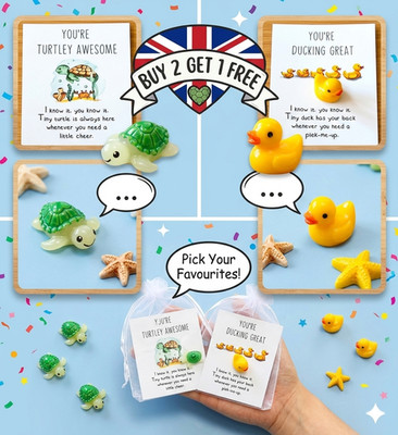 Pocket Hug You re Ducking tolles Andenken Geschenktüte Kartenset süß Gummi Ente Haustier