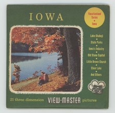 IOWA The Hawkeye State 1954 Sawyer's View-Master Packet IW-123 Exc. Cond.