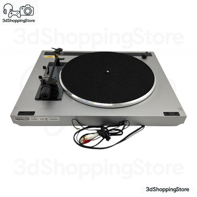Thorens TD 170 Plattenspieler Riemenantrieb mit Haube Cinch Silber 33/45 RPM