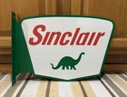 Sinclair Gas Oil Flange Sign Dino Garage Parts Tools Vintage Style Wall Decor