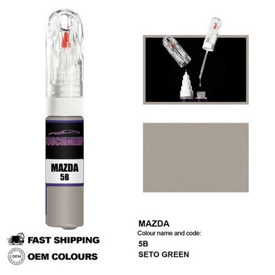 FÜR MAZDA SETO GRÜN 5B Touch Up Lackstift Pinsel Fix Kit Kratzer Chip Set