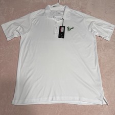 NWT Men's Large Antigua NCAA South Florida Bulls White Tribute Golf Polo Shirt