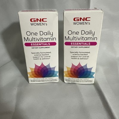 GNC Womens One Daily Multivitamin - Lot of 2 x 60 Tablets - New in Box- Exp 7/25