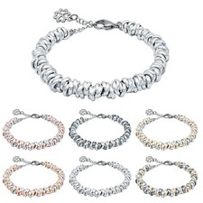 Bracciale regolabile charms quadrifoglio tipo dodo stile nodini intrecciato 6 mm