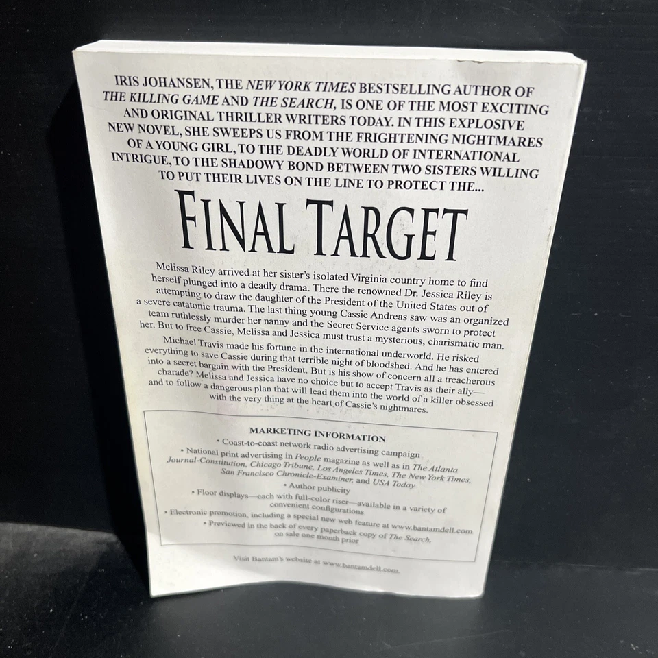 Advance Reading Copy Uncorrected Proof Final Target Iris Johansen Trade PB 2001 Foto 2 de 4