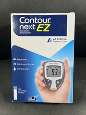 New Sealed Contour Next EZ Blood Glucose Monitoring System w/10 Lancets EXP 1/28