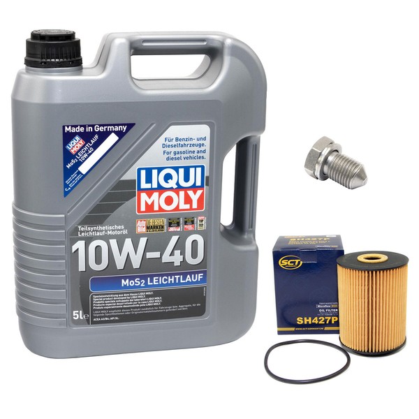 MotoröL ÖLfilter SH427P 10W40 5Liter + ÖLablassschraube FüR Audi Cabriolet A4-image