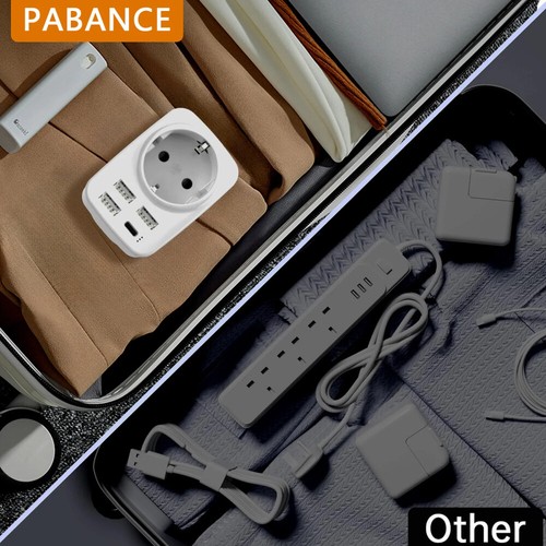 UK Reiseadapter USB England Deutschland Stecker Typ G Stromadapter für Irland DE - Bild 8 von 9