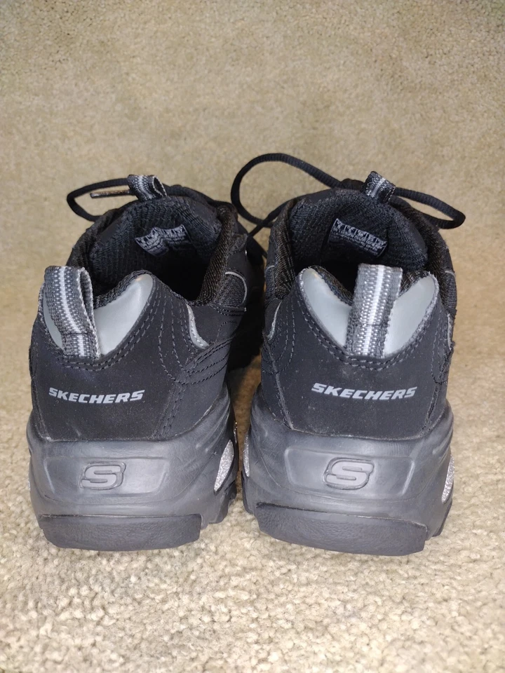 斯凯奇女式 D Lites 11930EW 黑色跑步鞋运动鞋 8 码宽 — 第 4/4 张图片