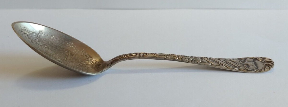 ANTIQUE 1894 SEAL ROCK & CLIFF HOUSE SAN FRANCISCO SILVER