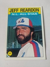 1986 Topps Baseball Jeff Reardon Card # 711 Montreal Expos All-Star