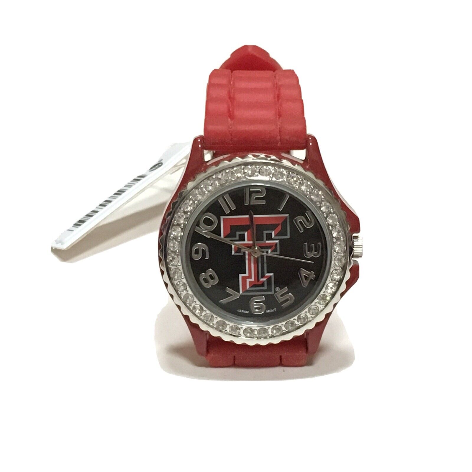 Texas Tech Watch Rhinestones Red Raiders Licensed Silicone Band College Jewelry