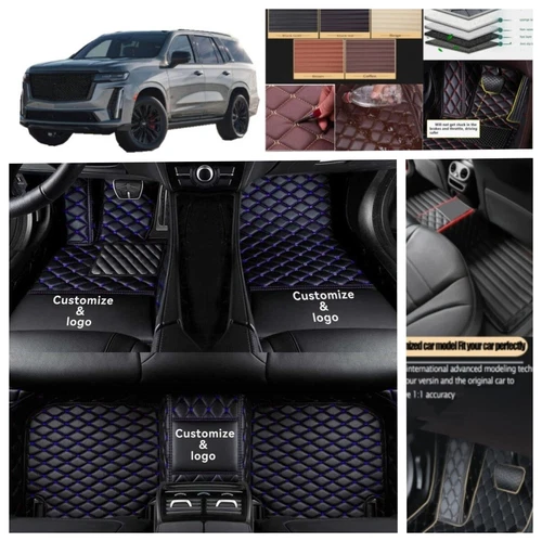 For Cadillac Eslacade 2002-2020 Car Floor Mats Custom PU Leather Auto Carpets - Imagen 27 de 44