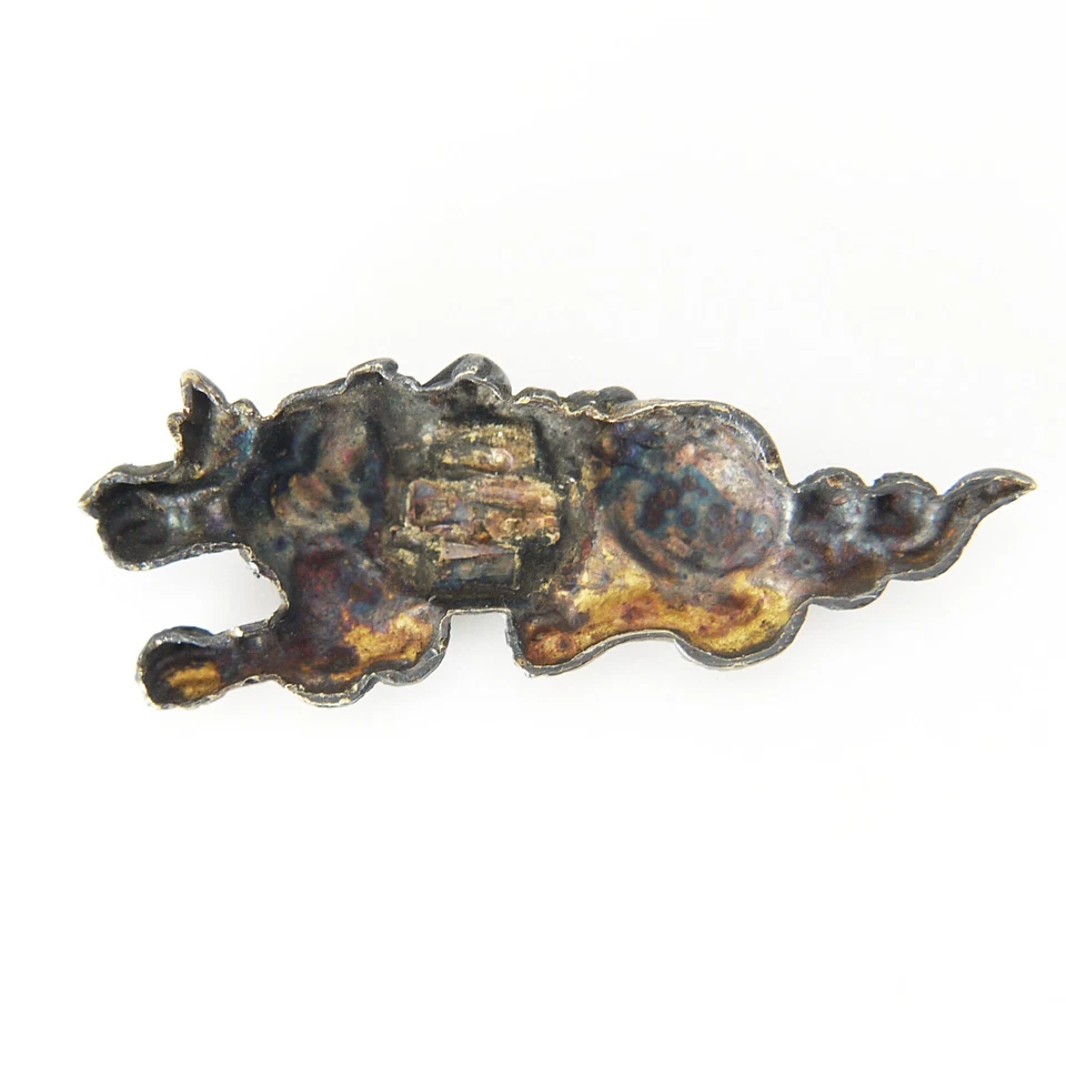 Espada antigua japonesa Menuki Shishi (león mítico) Katana samurai Foto 4 de 4