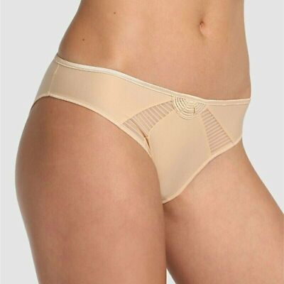 Slip Femme LOU Taille 42 (40 EU) - Couleur Nude à Rayures - Neuf Avec étiquettes - Sous-vêtement Basique De Qualité