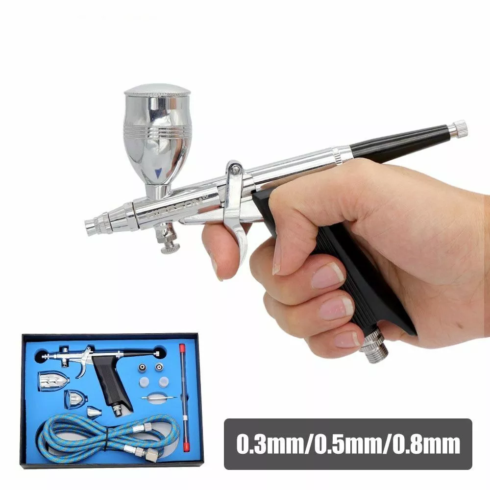 Air Spray Brush Gun Pneumatic Mini Paint Gun Tool Nozzle Pen Commercial  Painting