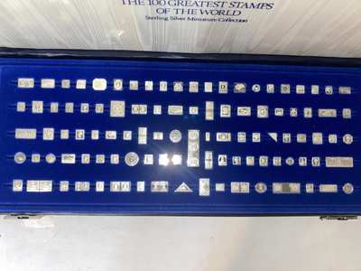 The 100 Greatest Stamps of the World Sterling Silver Miniature 
