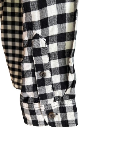 Cat And Jack Boys XL 14 Black White Long Sleeve Button Down Dress Shirt - Picture 5 of 5