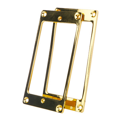 2x Flat Metal Humbucker Pickup Mounting Ring Bridge&Neck Pickup Frame Gold