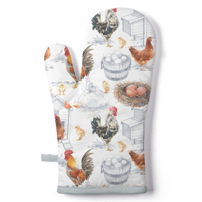 Ofenhandschuh CHICKEN FARM by Ambiente | Landhaus, Huhn, Hahn, Küken